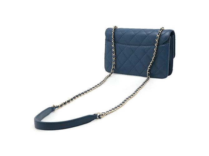 Borsa a Spalla Chanel Matelassé Beauty Rock Blu - vista 3