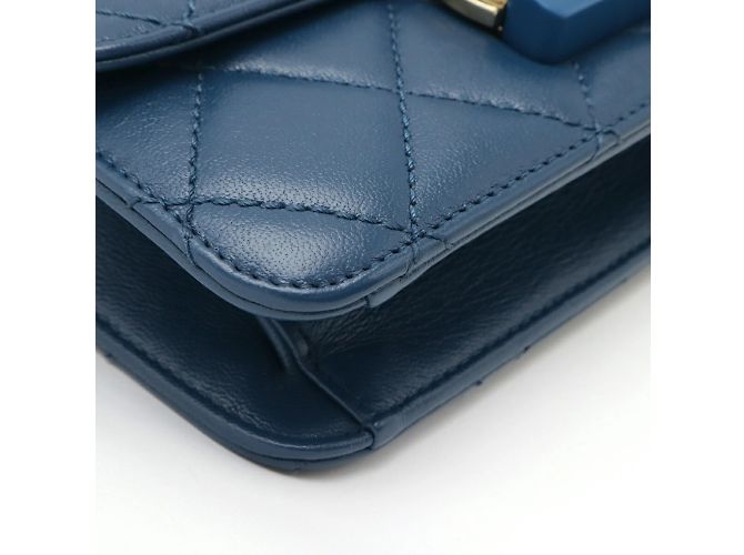 Borsa a Spalla Chanel Matelassé Beauty Rock Blu - vista 4