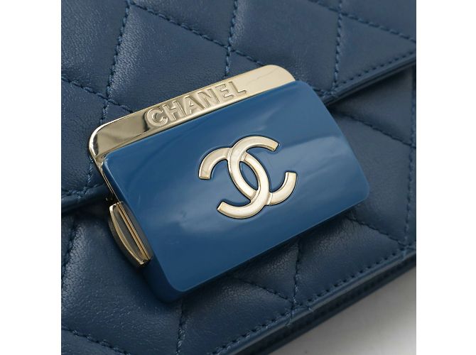 Borsa a Spalla Chanel Matelassé Beauty Rock Blu - vista 5