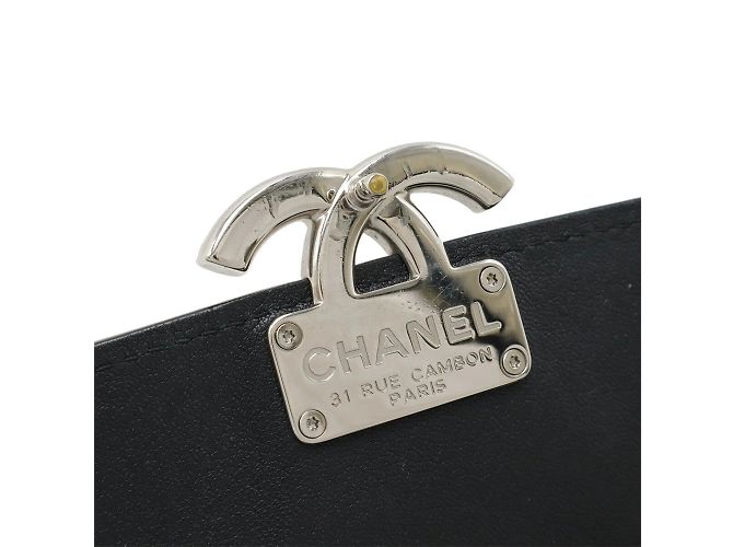 Bolsa de ombro de corrente dupla Half Coco Mark da Chanel Preto - vista 10