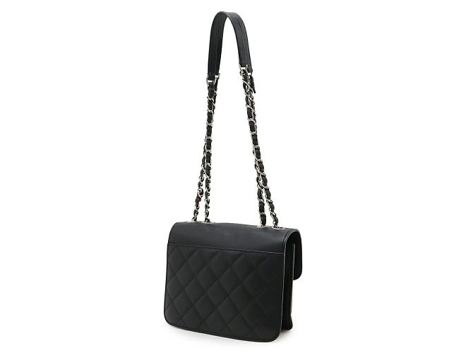 Bolsa de ombro de corrente dupla Half Coco Mark da Chanel Preto - vista 3