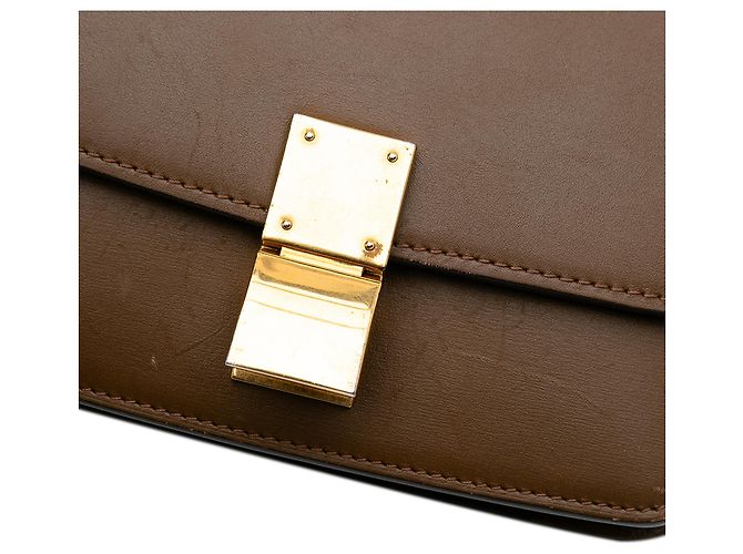 Classic Box Céline Celine Brown Petit Cuir de Veau Boîte Classique - vue 10
