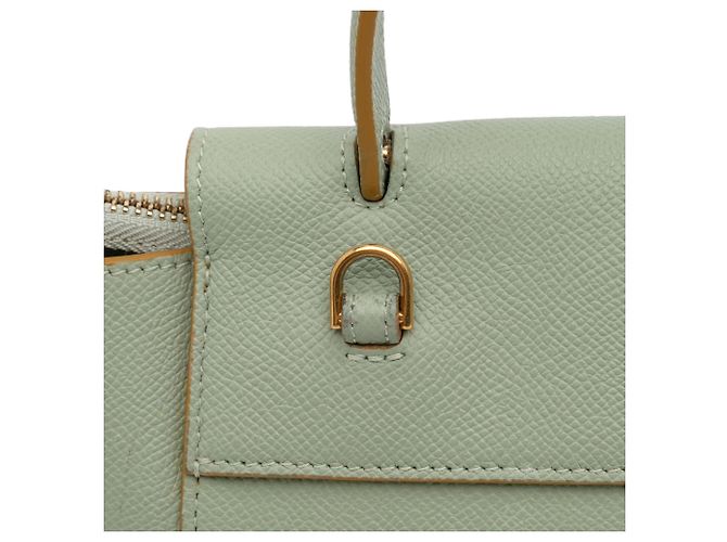 Céline Belt bag in pelle di vitello grana nano Celine Green Verde - vista 8
