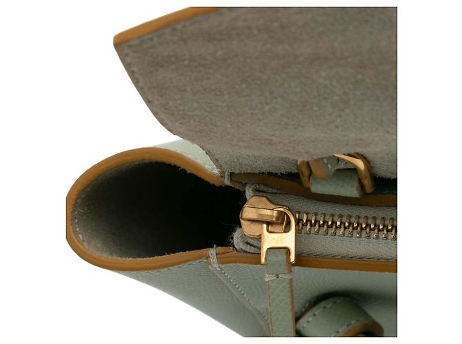 Céline Belt bag in pelle di vitello grana nano Celine Green Verde - vista 9