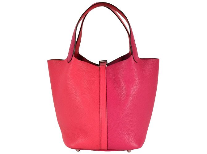 Hermès Hermes Picotin Lock Cazac Deux Handtasche Rot - Ansicht 3