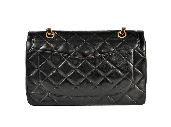 Borsa a spalla con catena Chanel Matelassé Double Flap Nero - vista 3