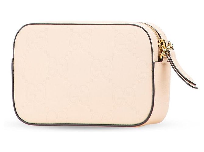 Bolso de hombro de cuero Gucci GG Super Mini Castaño Beige - vista 2