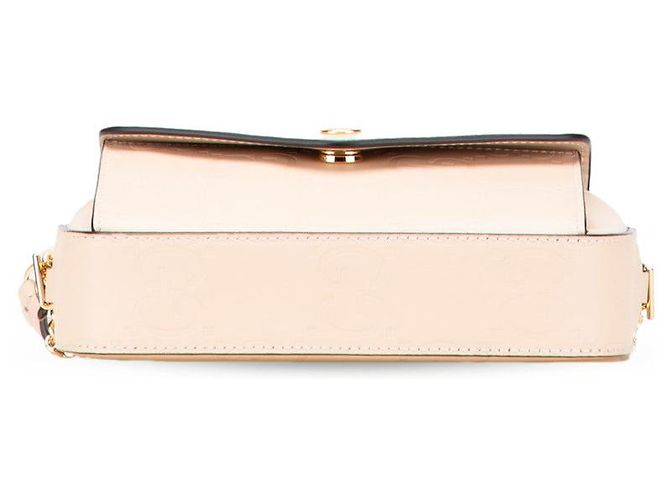Bolso de hombro de cuero Gucci GG Super Mini Castaño Beige - vista 3