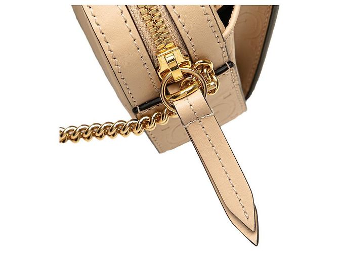 Bolso de hombro de cuero Gucci GG Super Mini Castaño Beige - vista 7