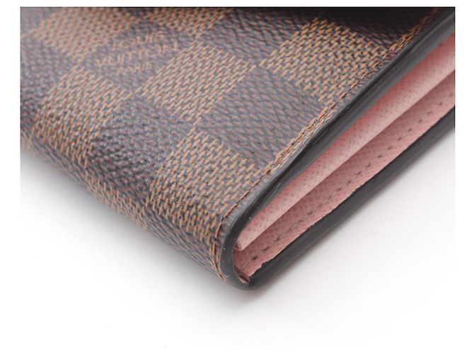Portafoglio Lungo Sarah Damier Ébène di Louis Vuitton Marrone - vista 10
