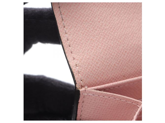 Portafoglio Lungo Sarah Damier Ébène di Louis Vuitton Marrone - vista 6