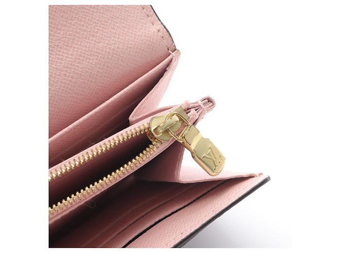 Portafoglio Lungo Sarah Damier Ébène di Louis Vuitton Marrone - vista 9