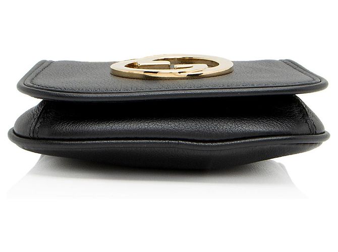 Portafoglio in pelle Blondie Gucci con tracolla Nero - vista 4