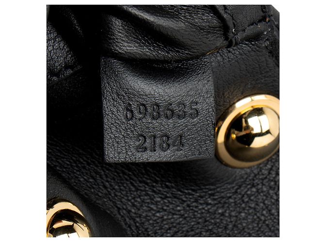 Portafoglio in pelle Blondie Gucci con tracolla Nero - vista 6
