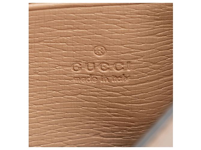 Cartera de cadena Interlocking G en piel de ternera granulada Gucci Castaño Beige - vista 8