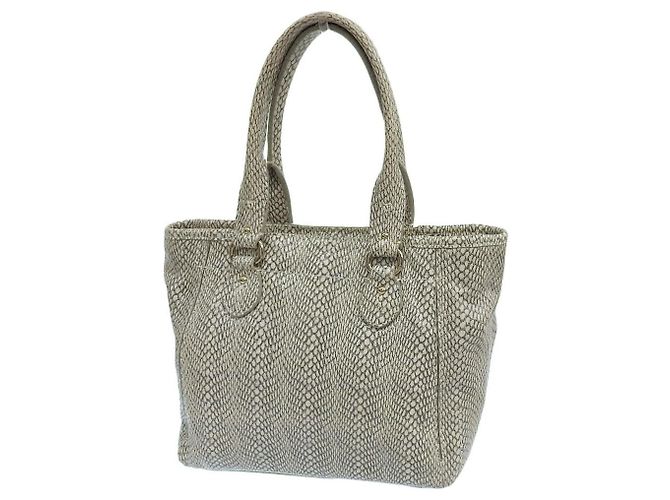 Autre Marque Cole Haan Handtasche aus Leder mit Python-Print Blanco Amarillo - vista 2