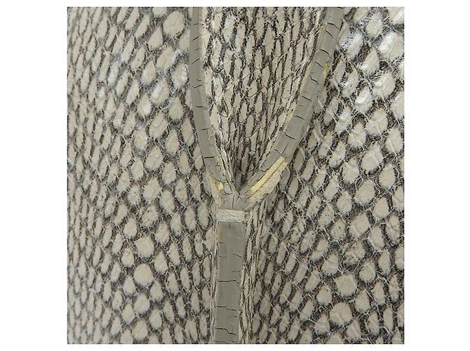 Autre Marque Cole Haan Handtasche aus Leder mit Python-Print Blanco Amarillo - vista 5