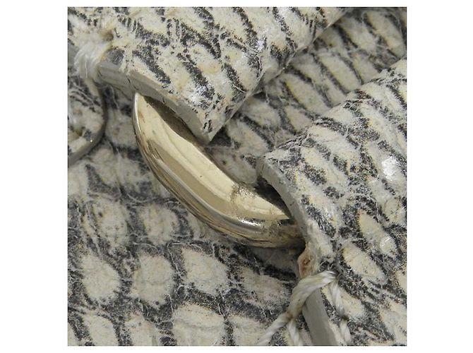 Autre Marque Cole Haan Handtasche aus Leder mit Python-Print Blanco Amarillo - vista 6