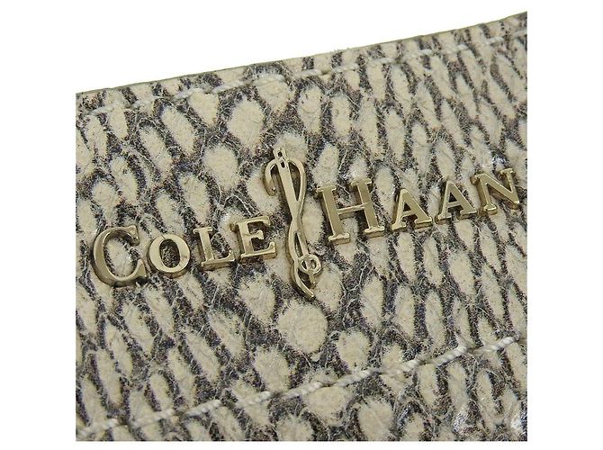Autre Marque Cole Haan Handtasche aus Leder mit Python-Print Blanco Amarillo - vista 9