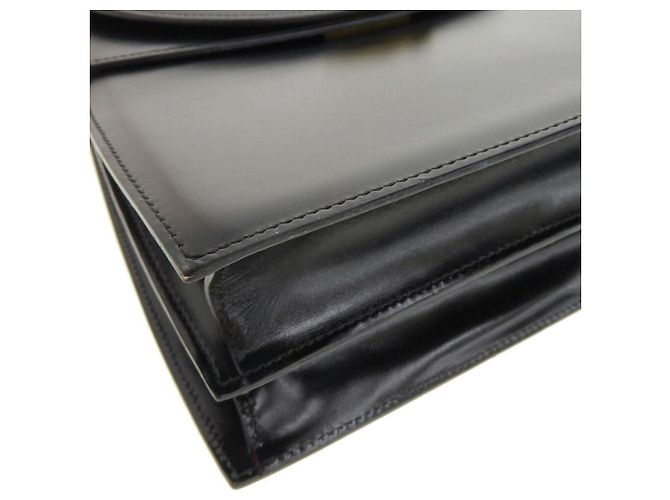 Céline Celine Leder Handtasche Schwarz Vintage - Ansicht 5