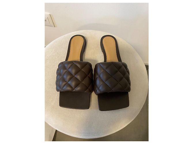 Sandali imbottiti Bottega Veneta Cassette 39 Marrone - vista 2