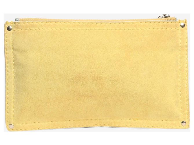 Loewe Pochette Anagram in suede giallo - vista 2