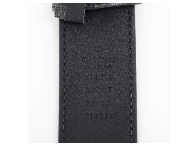Gucci Schwarzer GG Marmont Ledergürtel - Ansicht 5