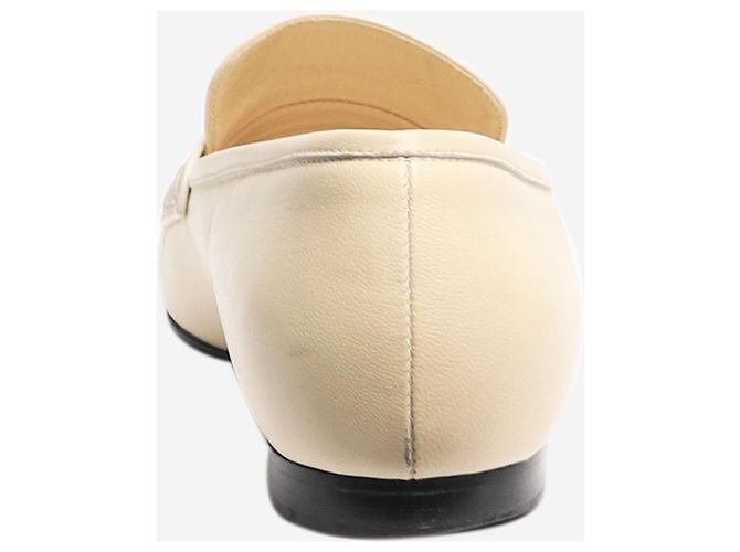 Khaite Mocasines de cuero crema - talla EU 38 - vista 3