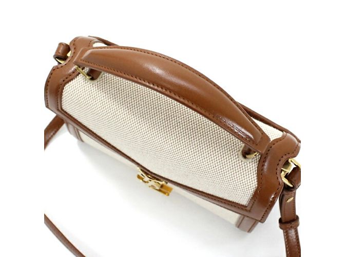 Borsa a Spalla Mini Cassandra YSL Saint Laurent Marrone - vista 10