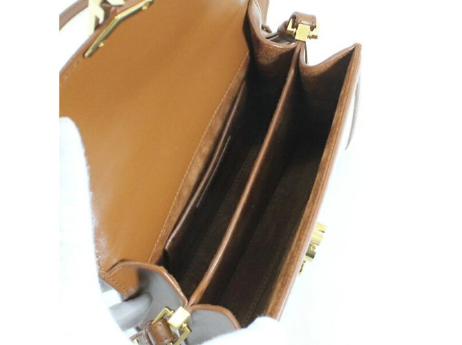 Borsa a Spalla Mini Cassandra YSL Saint Laurent Marrone - vista 14
