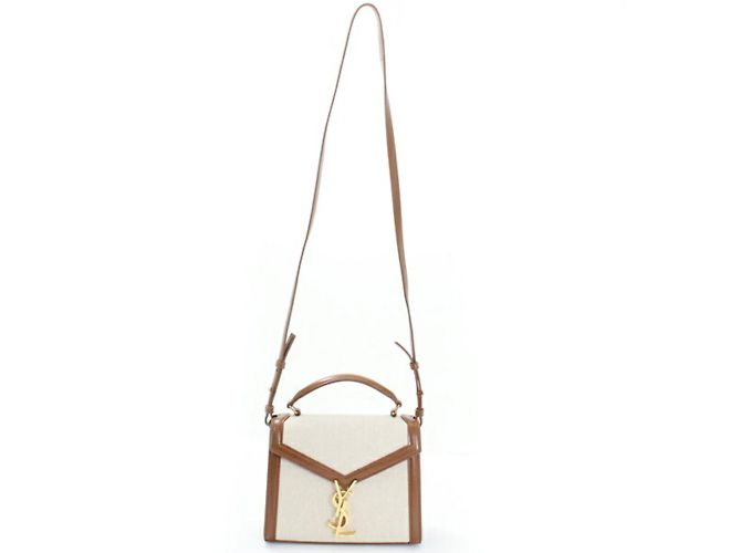 Borsa a Spalla Mini Cassandra YSL Saint Laurent Marrone - vista 3
