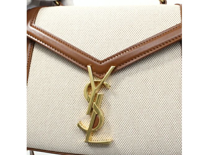 Borsa a Spalla Mini Cassandra YSL Saint Laurent Marrone - vista 8