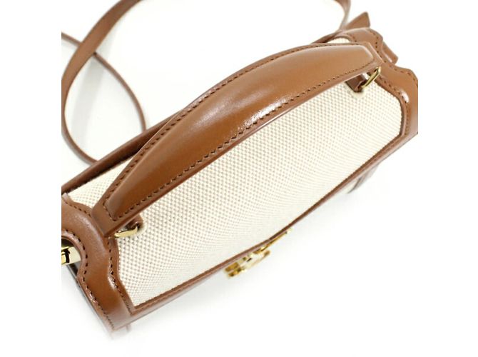 Borsa a Spalla Mini Cassandra YSL Saint Laurent Marrone - vista 9