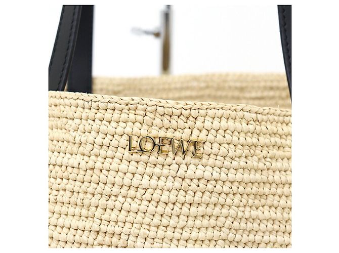 Bolso Loewe Puzzlefold Tote Medium de rafia natural - vista 5
