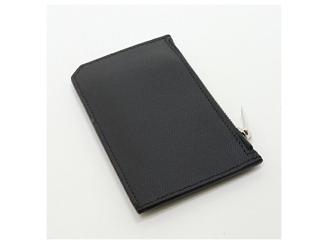 Saint Laurent Dark Gray Leather Zip Card Case Dark grey - view 4
