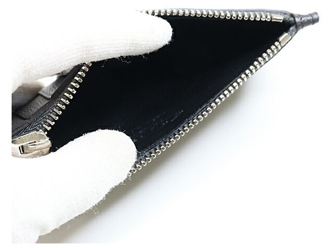 Saint Laurent Dark Gray Leather Zip Card Case Dark grey - view 6