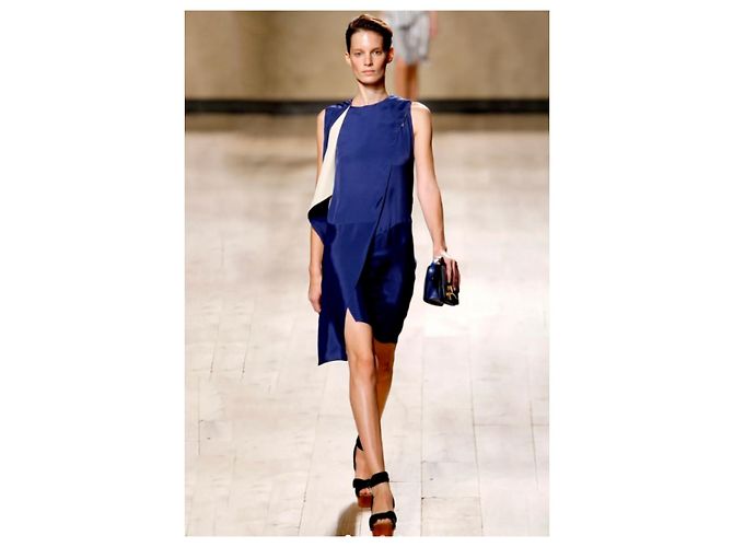 Céline Abito Archive Drappeggiato 2010 Bianco Blu - vista 3