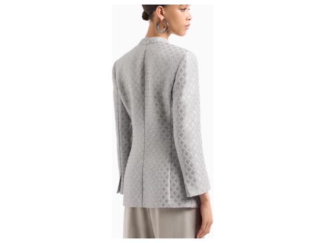 Giorgio Armani Jacquard-Jacke SS2025 Silber - Ansicht 3