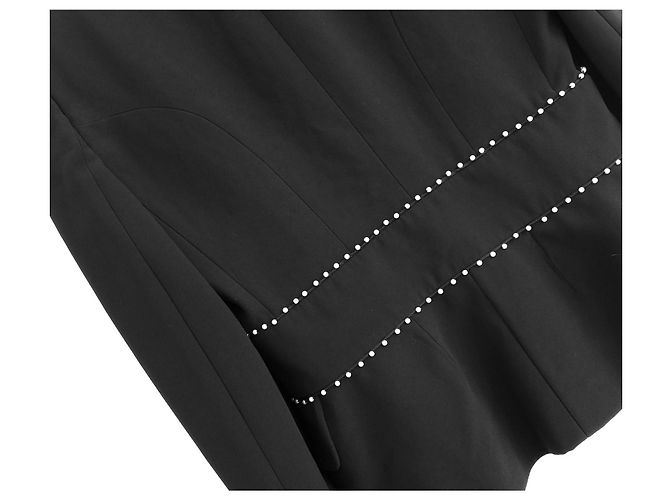 Blazer con ribete de perlas Alexander McQueen Otoño 2013 Negro - vista 5