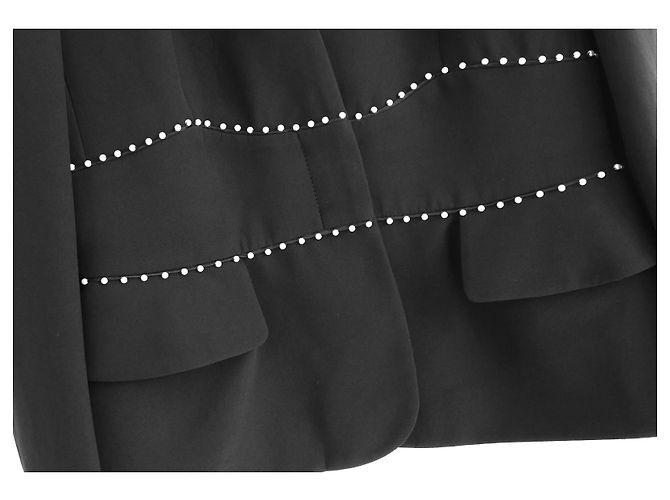 Blazer con ribete de perlas Alexander McQueen Otoño 2013 Negro - vista 7