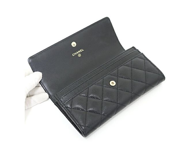 Cartera Medium Flap Chanel en piel de ternera granulada negra Negro - vista 2