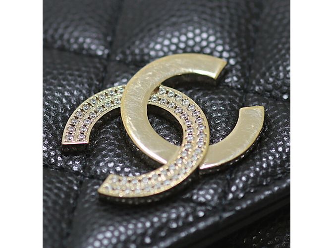 Cartera Medium Flap Chanel en piel de ternera granulada negra Negro - vista 5