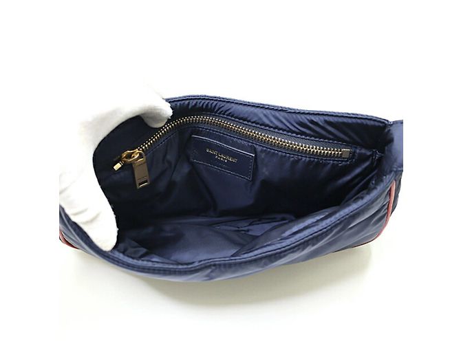 Borsa a spalla Cassette di Saint Laurent Le Cin Rosso Blu navy - vista 3