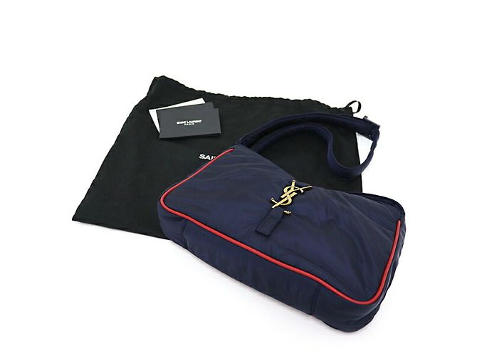 Borsa a spalla Cassette di Saint Laurent Le Cin Rosso Blu navy - vista 5
