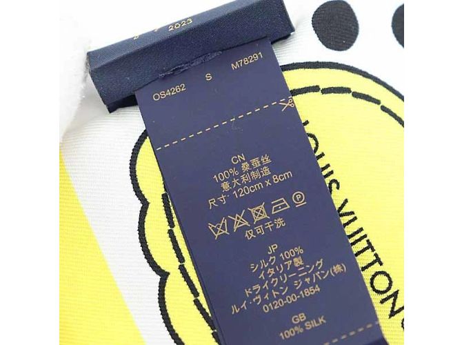 Foulard Bandeau Infinity Dot Yayoi Kusama di Louis Vuitton Nero Bianco Giallo - vista 6