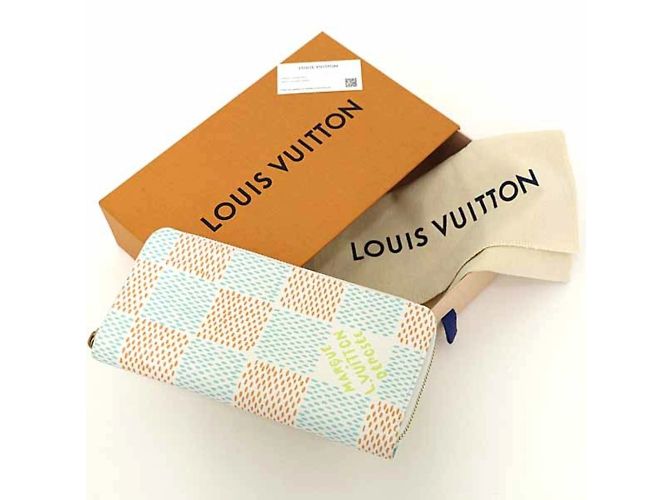 Cartera Zippy Damier Louis Vuitton Blanco Multicolor - vista 2