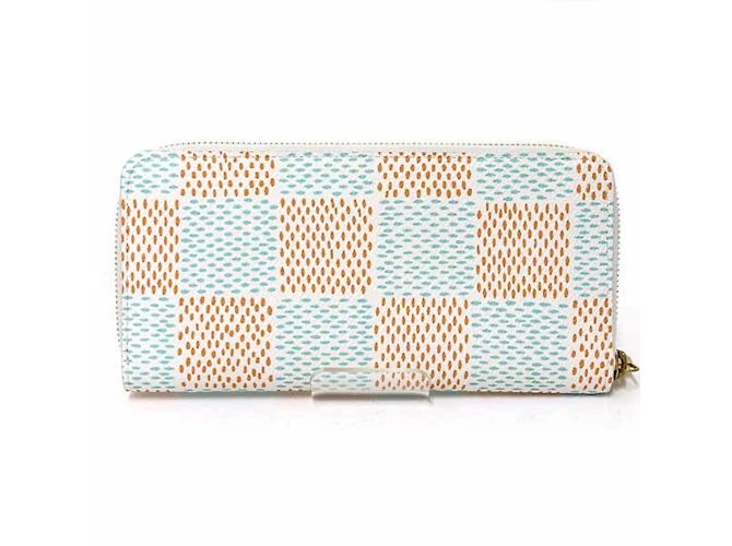 Cartera Zippy Damier Louis Vuitton Blanco Multicolor - vista 3