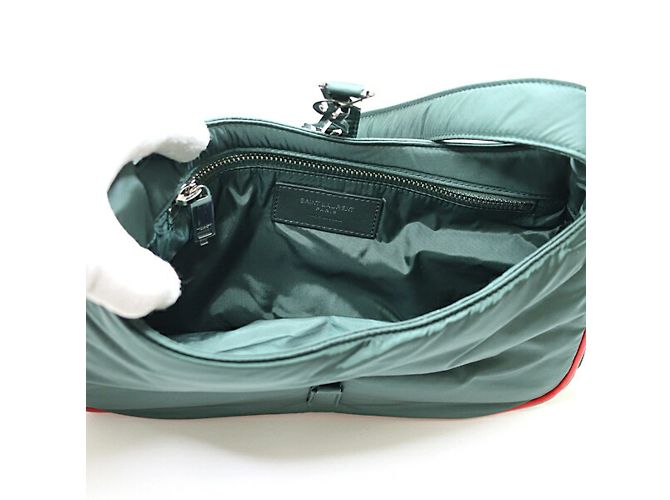 Borsa a spalla Le Cin Cassette di Saint Laurent YSL Rosso Verde Cachi - vista 3