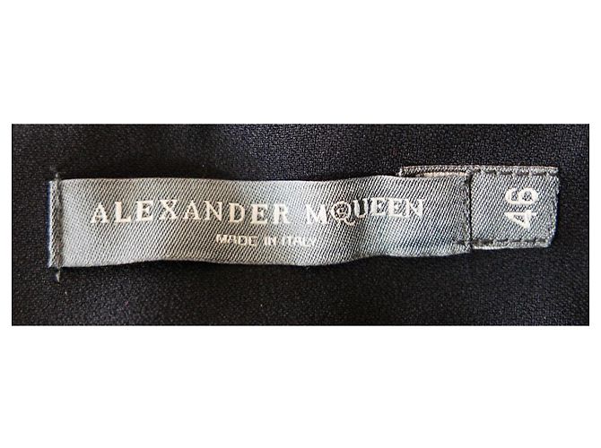 Falda con ribete de perlas Alexander McQueen Otoño 2013 Negro - vista 5