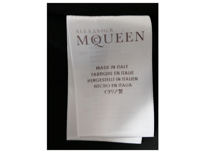 Falda con ribete de perlas Alexander McQueen Otoño 2013 Negro - vista 6